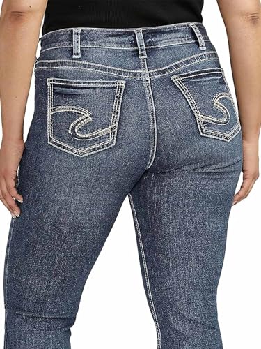 Silver Jeans Co. Women's Plus Size Suki Mid Rise Curvy Fit Bootcut Jeans3