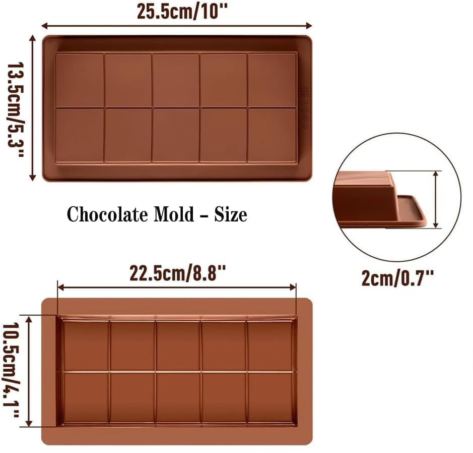 2 Pezzi Stampo per Cioccolato in Silicone, Dubai Stampo