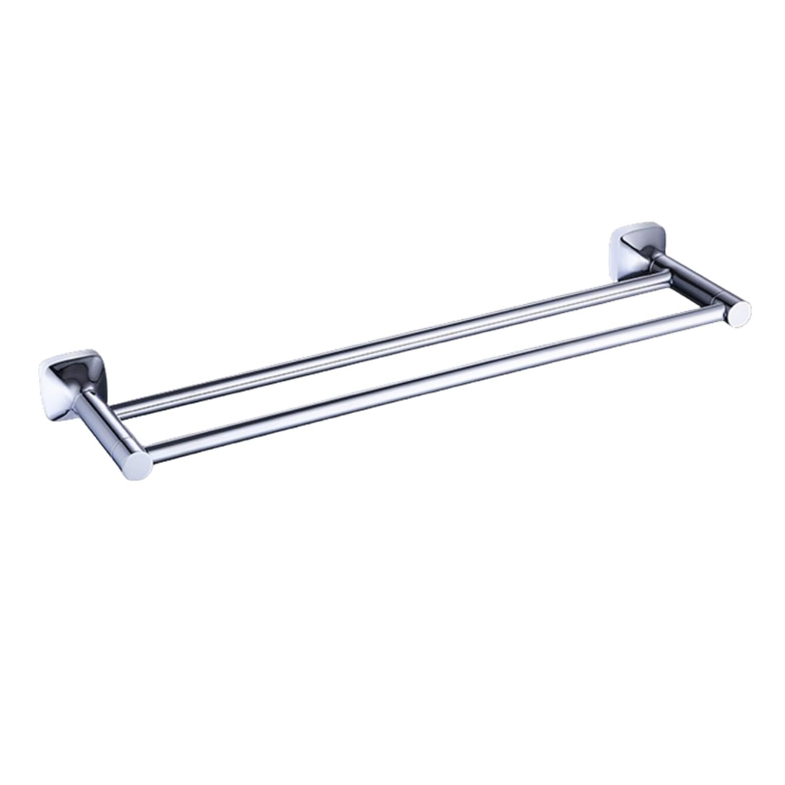 Double barre porte-serviettes mural contre l'humidité, kit inox chromé complet