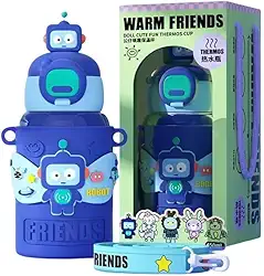 Garrafa Térmica Infantil Warm Friends (Azul)