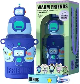 Garrafa Térmica Infantil Warm Friends (Azul)