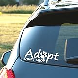 Signage Cafe Adopt - Don't Shop Vinyl Decal. Perfect for The Dog Lover in All of us!