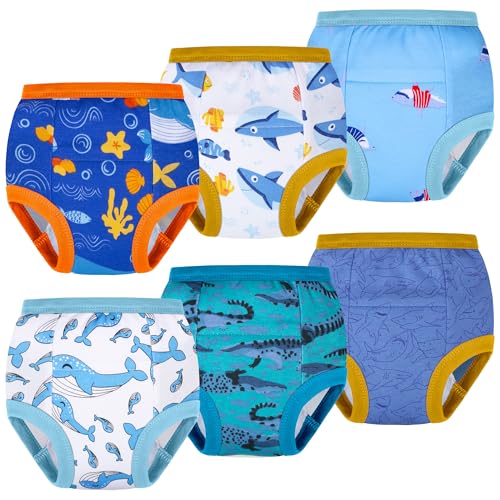 Image of BIG ELEPHANT Toddler Training Pants, Soft Cotton Absorbent Training Underwear for Baby Boys & Girls
