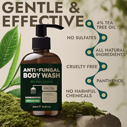 Terramed Just Think Comfort 16.9 Oz Tea Tree Antifungal Antibacterial Soap & Body Wash thumb #2
