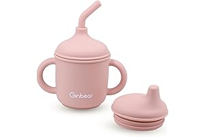 Mommy Sippy Cup: Ginbear 2-in-1 Sip-N-Straw Cup for Your Little Girl's Smooth Transition