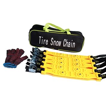 10 Pack Snow Tire Chains for Most Cars Anti-Slip Chains Emergency All Season SUV Tire Cables Tire Width: 165-285mm/6-11 Inch