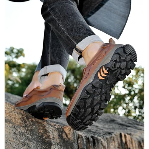 Enjerr Orthopedic Balance Shoes Men for Balance,Men's Slip-on Orthopedic Leather Dress Loafers Soft Lightweight Driving Shoes Men's Non Slip Business Casual Travel Work Shoe4