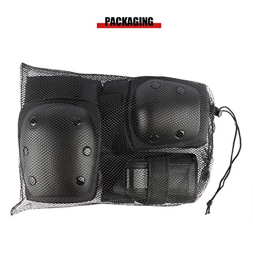 Conjunto de equipamento de proteção, Andoer Conjunto de equipamentos de proteção 6 peças joelheiras