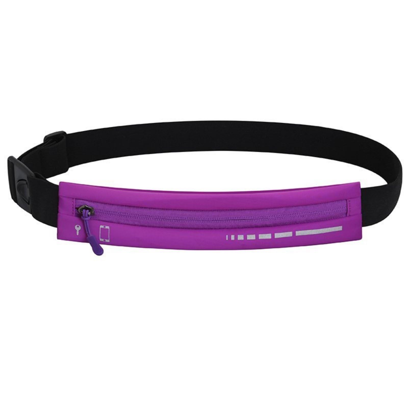 Large Capacity Running Waist Pack Hands Free Fitness Waist Bag Snug Fit Slim Running Belt Lightweight for Runners, Long-Distance Race, Workout, Purple|Sporting Goods-image-48