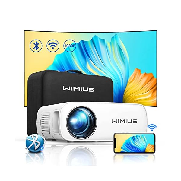 Beamer, Full HD 1080P Beamer 4K Video 12000 Lumen Beamer 5G WiFi Bluetooth WiMiUS LED Heimkino Projektor 4P/4D…