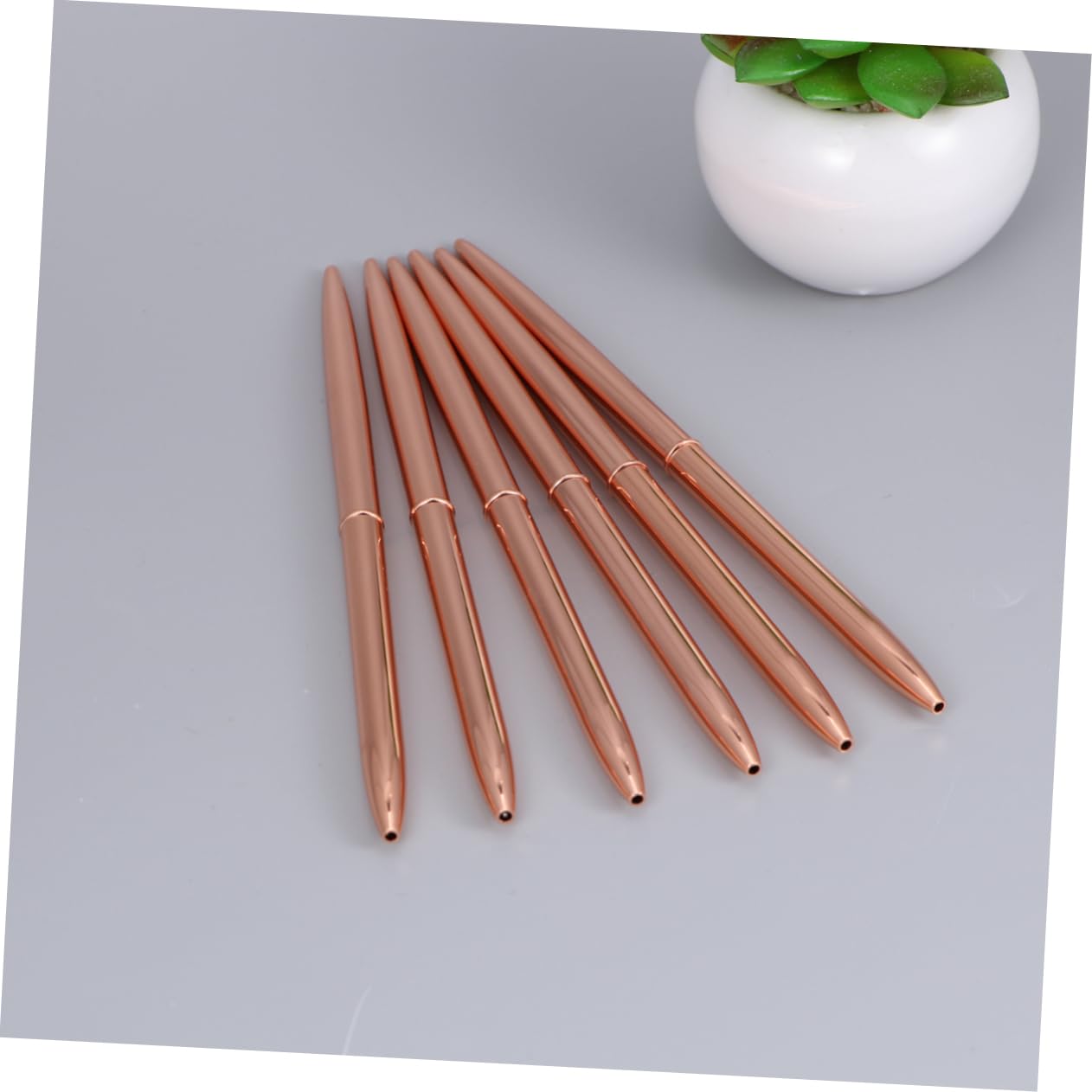 6pezzi Penna Sfera in Metallo Leggero Doppia Testa Rotante e Inchiostro Blu per Materiale Scolastico e Ufficio in Colore Rosa e Durata per Uso Quotidiano