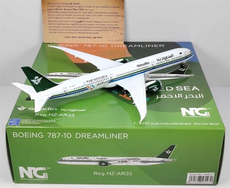 ACE HOBBY for NG Models Saudia Arabia for Boeing B787-10 HZ-AR33 The RED SEA 1:400 Aircraft Pre-Built Model