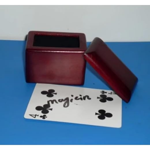 ZQION ‌Mystery Wooden Box Magia Card Box Magic Tricks Street Close Up Magia Signed Card Magie Mentalism Illusions Gimmick Props