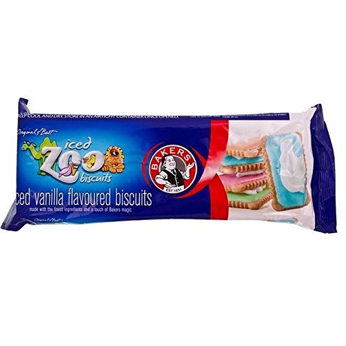 BAKERS ICED ZOO BISCUITS 2 BY 150GM PACKETS PRODUCT OF