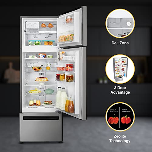 Image of Whirlpool 240 L Frost Free Triple-Door Refrigerator (FP 263D PROTTON ROY, German Steel Double Door Refrigerator space)