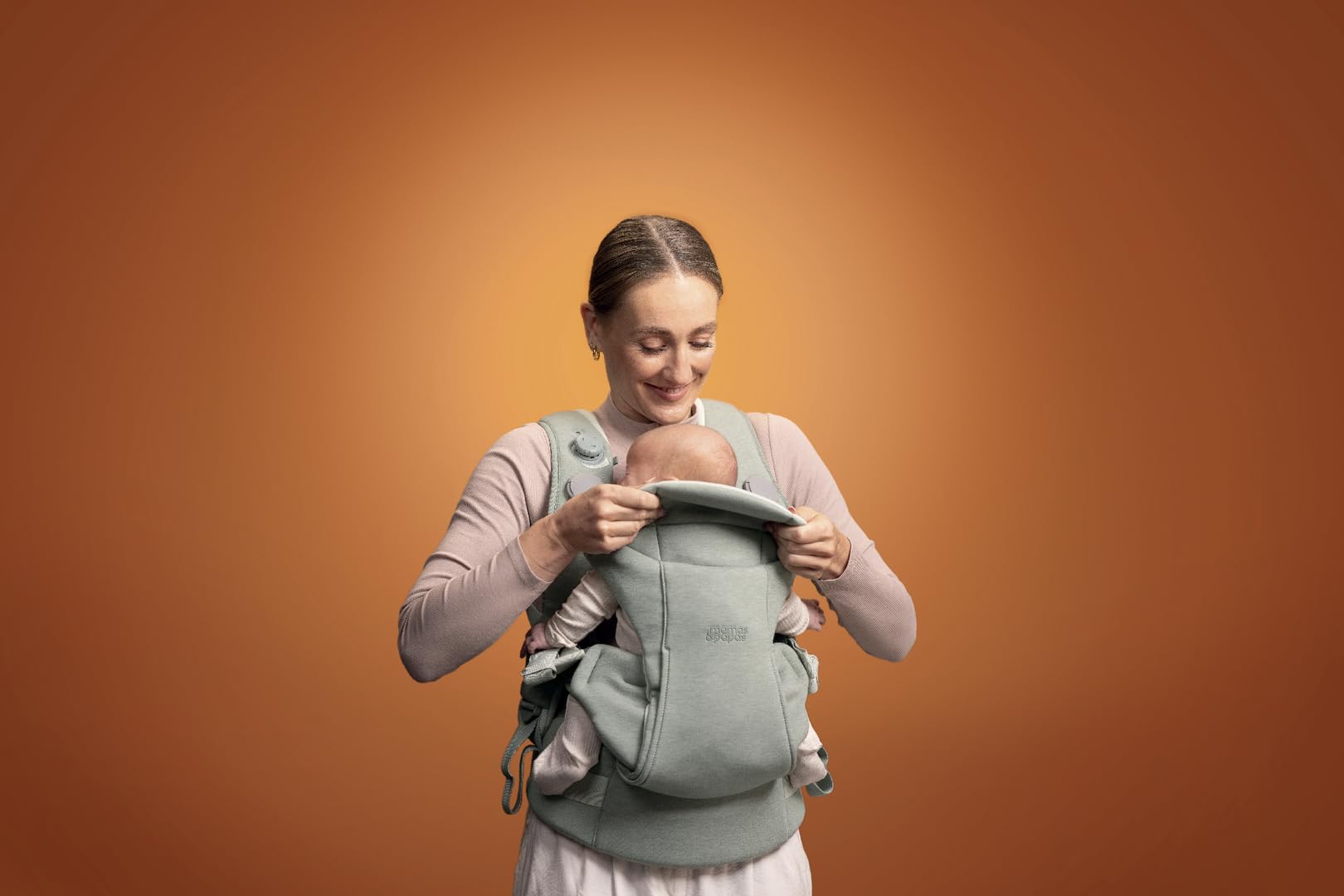 Mamas & Papas Kudo - Marsupio porta bebè, facile da montare, regolare e rimuovere, design innovativo, supporto ergonomico, postura sana, 0-36 mesi