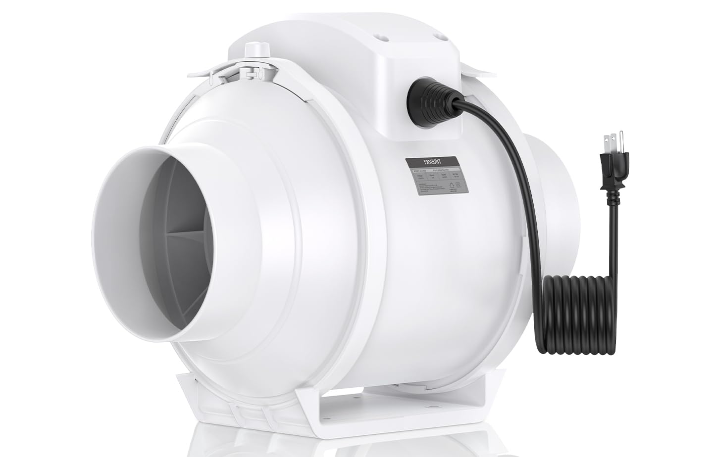 4" Inline Duct Fan With EC Motor - 185 CFM, Quiet Booster Fan For Bathroom, Grow Tent, Ventilation