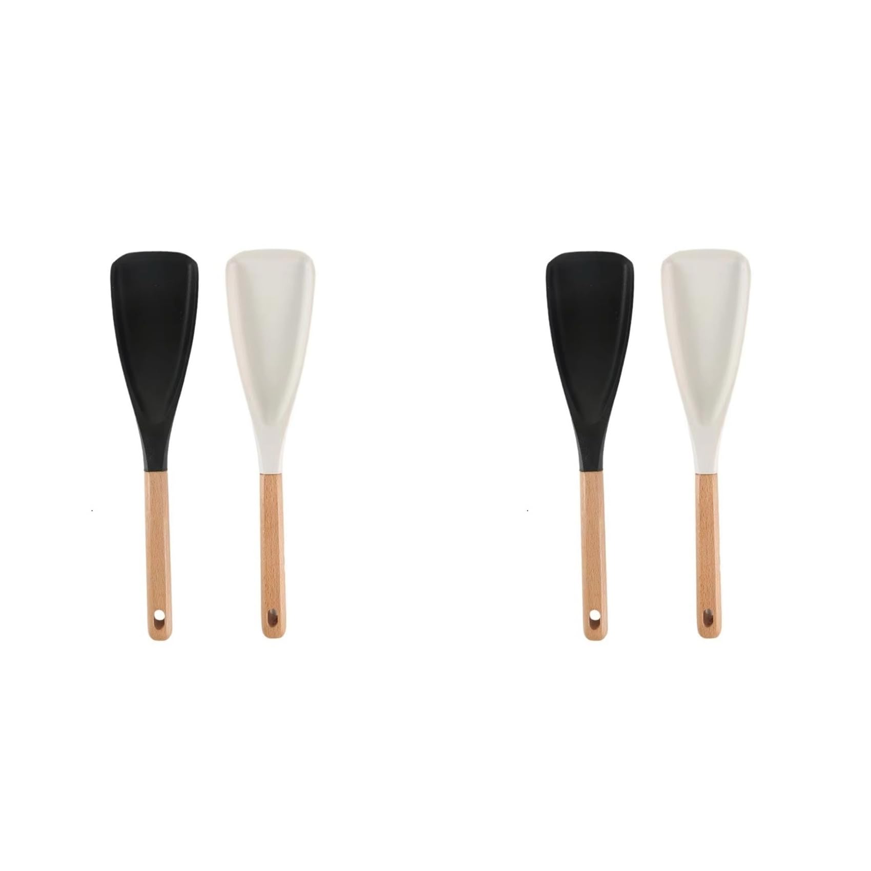 Hndhbfgrt 4X Kitchen Spatula Mixing Spatula Spoon Heat- Non-Stick Cooking Baking and Stirring Food Grade Silicone Tool