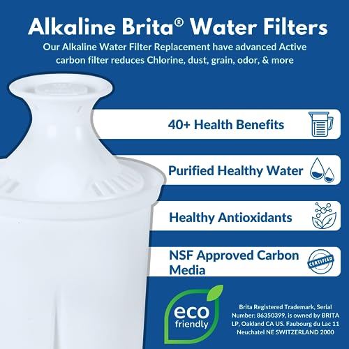 Life Ionizer ALKALINE WATER BRITA REPLACEMENT FILTERS Alkaline Brita Water Filter Replacement - Brita Pitchers Compatible Alkaline Water Pitcher Replacement Filter thumb #4