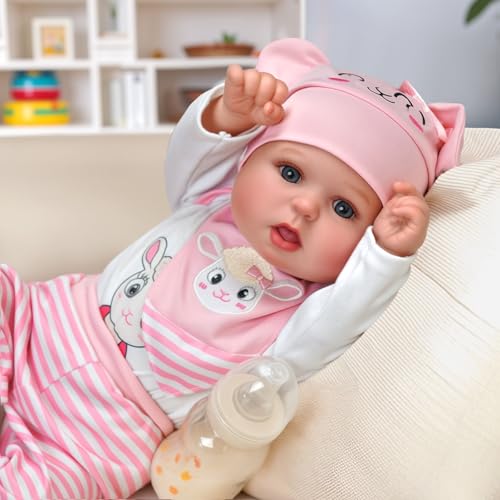 BABESIDE 20-Inch Reborn Baby Dolls - Handmade Realistic Soft Body Dolls for Kids Age 3+