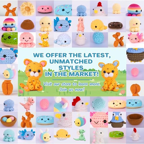 Image of Crochetta Crochet Kit for Beginners, Crochet Starter Kit w Step-by-Step Video Tutorials, Beginner Crochet Kit for Adults Kids Women Men Complete Kit Included (2 Axolotls)