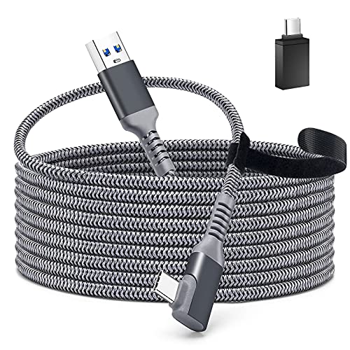 Cable for Oculus Quest 2 Link, QIYO 16FT USB 3.2 Gen 1 to Type C Cable for Oculus Link Compatible for Oculus Quest, High Speed Data Transfer and Fast Charging for VR Oculus Quest Headset and Gaming PC