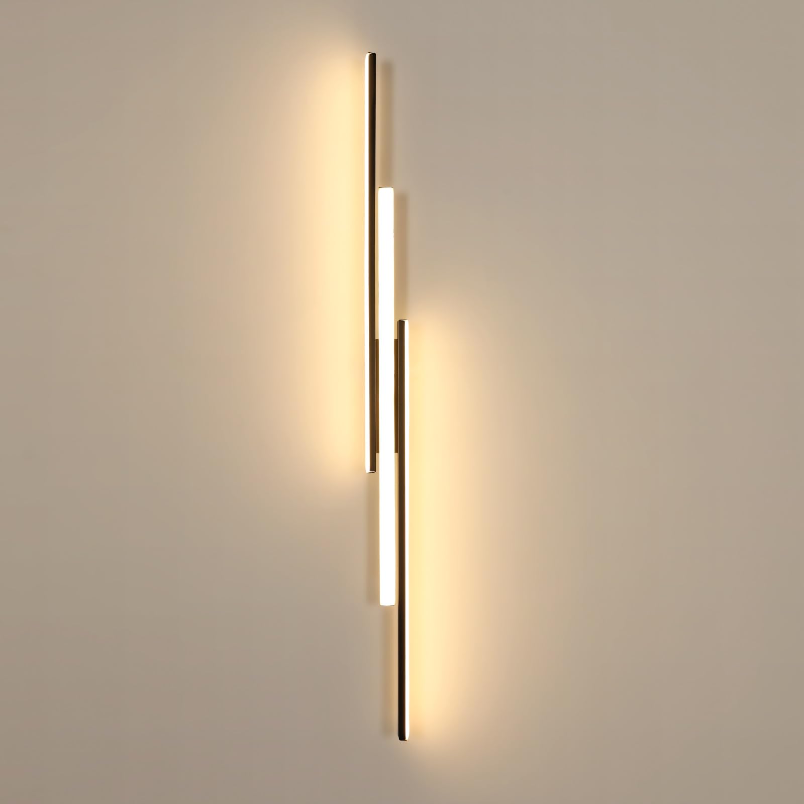 Comely Wall Light LED Black 24 W 2700 LM, Wall Light LED Indoor Modern 90 cm, Wall Lighting Warm White 3000 K for Bedroom Corridor Living Room Stairs