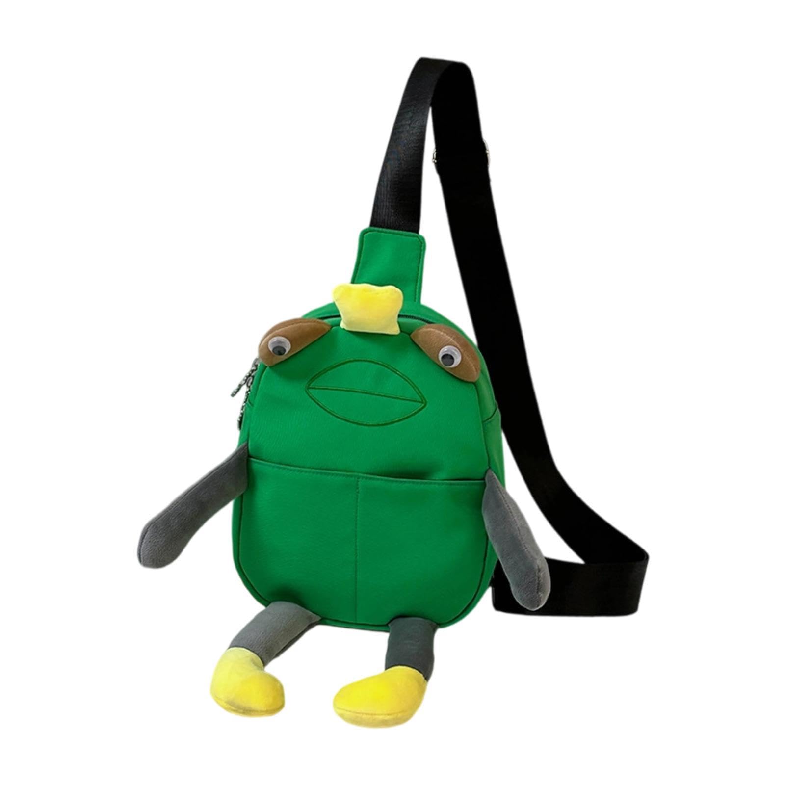 Frog Cross Bag Creative Casual Zipper Closure Animal Shaped Shoulder Bag Green-image-33