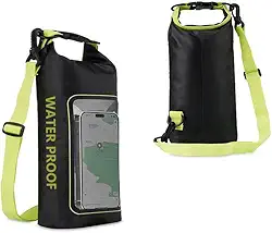Saco Estanque Dobrável Impermeável com Alça Ajustável Prova D'Agua Mergulho Pescaria Saco Mochila 2 Litros