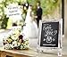 ChalkPro Wooden Framed Standing Chalkboard Sign (Rustic Whitewash) + Includes White Chalk Marker | Magnetic Non-Porous Memo Board | Décor for Kitchen, Home, Bar, Countertop, Wedding, Café, Restaurant