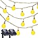 Solar Outdoor String Lights, DecorNova 13-Feet 30-LED IP44 Waterproof Solar Powered Fairy Latex Rope Lights, 2-Set, Warm White