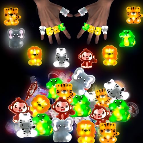 Yizeda 24Pcs Jungle Animals Birthday Decorations Safari Animals Happy Birthday Safari Jungle Birthday Party Supplies