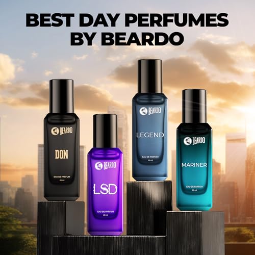 Image of Beardo Day Perfumes For Men 4 x 20ml | Compliment worthy Unisex perfume combo | Long Lasting Perfumes - Fresh & Aquatic Fragrances | Rakhi gift for brother | Gift for brother | Gift for husband