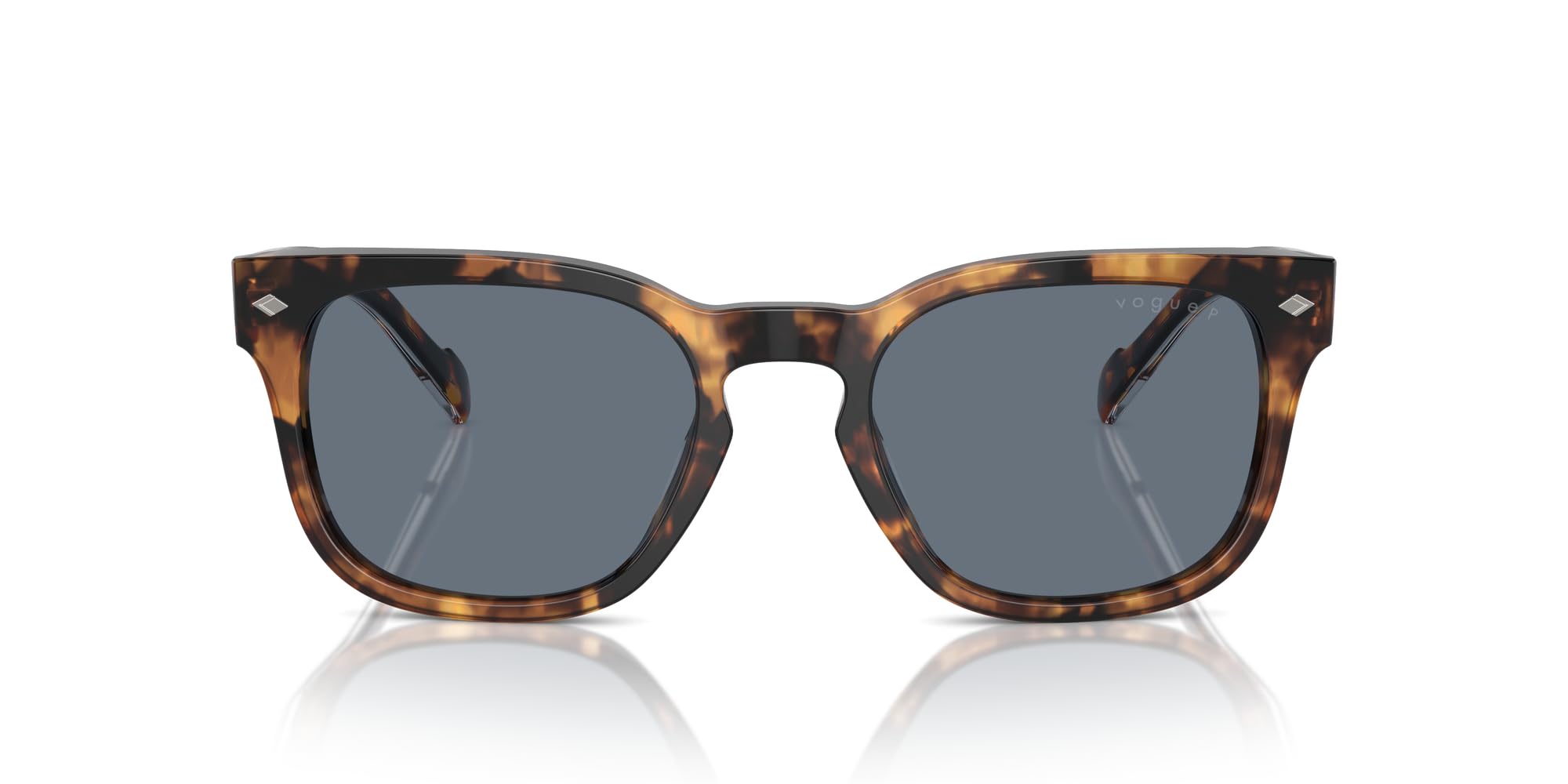 Vogue Eyewear VO5571S Sunglasses, Honey Havana/Blue Polarized, 53 mm