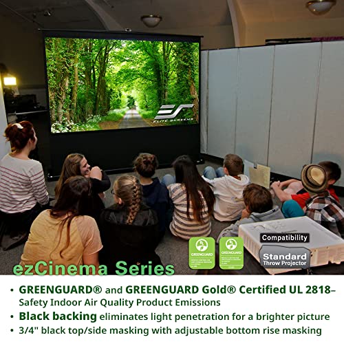 Image of Elite Screens ezCinema Series, 135-INCH 16:9, Manual Pull Up Projector Screen, Movie Home Theater 8K / 4K Ultra HD 3D Ready, 2-Year Warranty, F135NWH