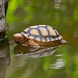 RKGOMDMU Pool Decorations Outdoor Turtle Statue – 6.3-Inch Floating Pond Decor for Garden Outside Lawn Ornament Turtle Figurine Float Accessories Backyard