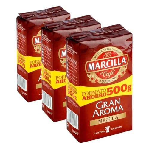 Marcilla Café Molido Mezcla 500 g (Paquete de 3)