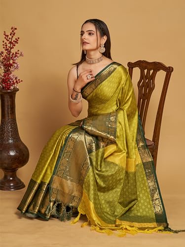 Image of Avantika Fashion Women's Woven Cotton Silk Art Silk Banarasi Saree With Blouse Piece