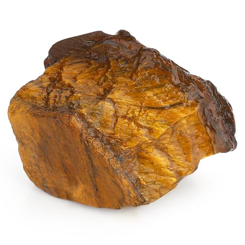 XIANNVXI Cristal de Oeil de Tigre Pierre de Cristal de Oeil de Tigre Pierre de Cristal de Guérison Naturelle Pierre de Cristal Pierres Précieuses Une Pièce