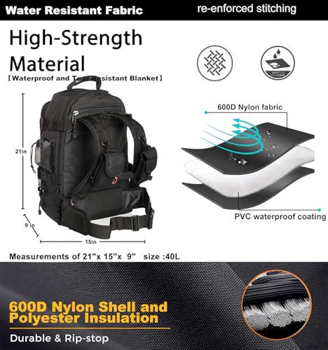 Tactical Backpack Military Army Daypack - Assault Pack for Men Molle Backpacks Bug Out Bag 3 Day Pack for Hiking Camping Travel Hunting Rucksack Trekking Black - Image 4