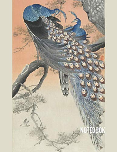 Notebook: Peacock Vintage Design Theme Cover Journal Cahier Large: 8.5 x 11 100 Lined Pages Notebook for Notes Ideas, Observations
