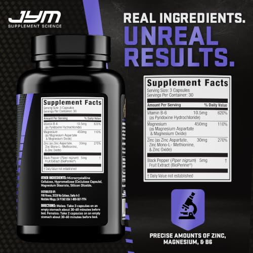 JYM Supplement Science ZMA Veg Caps
