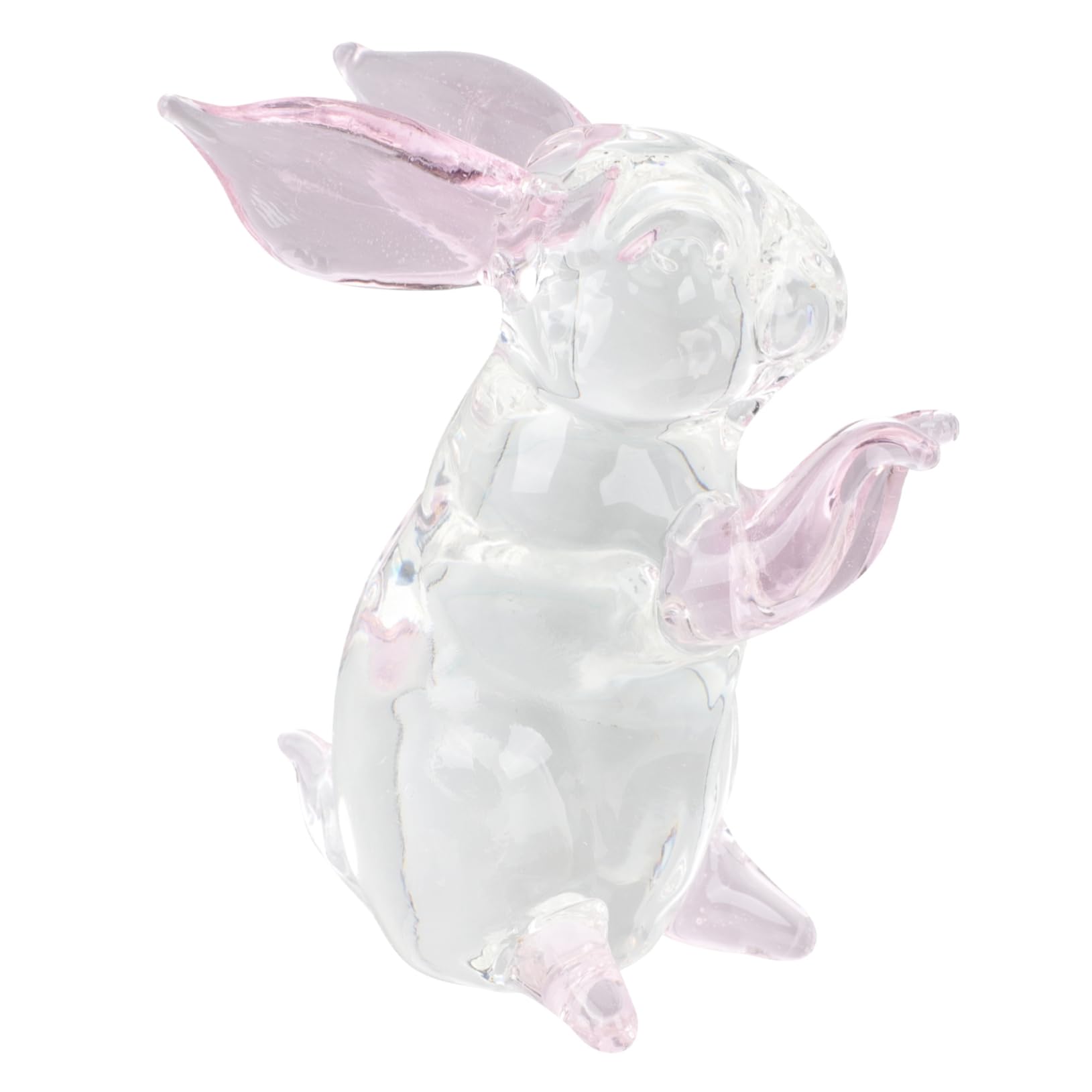Ciieeo 4 Stück Glasverzierung Flippiges Kaninchen Heu Gozilla x Hasenzubehör Gefüllter Hasenplüsch Kaninchendekoration Meerschweinchen Schloss Tierfiguren Für Kleinkinder Rosa