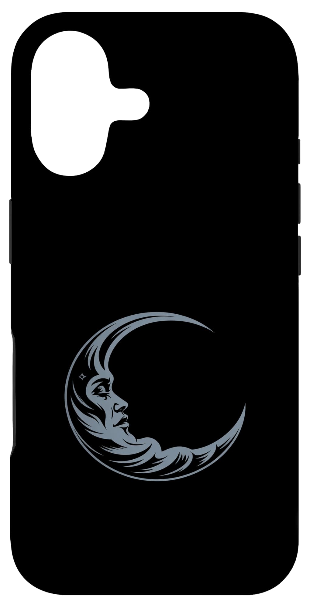 Lunar Celestial Dreamy Crescent Moon Face Night Sky Case for iPhone 17