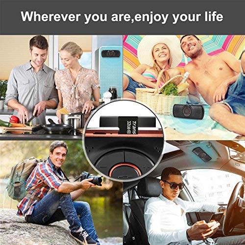 Aigoss Bluetooth Car Speakerphone, Wireless Car Kit for Handsfree Talking Car stereo Music Receiver Player, Built-in Mic/TF Card Player/Siri & Google Assistant - Thumbnail 5