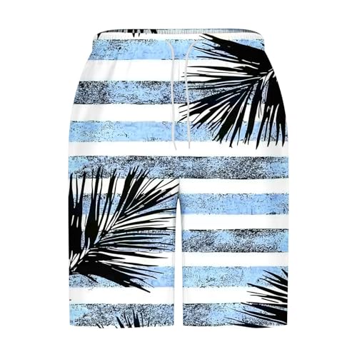 Hawaiian Men's Summer 4th of July Patriotic USA Flag Print Beach Shorts Swim Trunks Sports Running Bathing Suits4