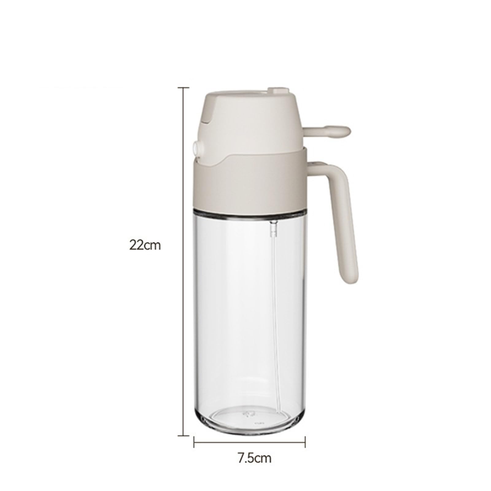 Dozownik oleju, Szklana Butelka Z Rozpylaczem Oleju, Rozpylacz Mister, Ciągła Kontrolą Porcji, Do Gotowania do frytkownicy(Yellow,550ml)