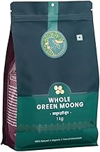 GirOrganic Premium Organic Whole Green Moong (Gram) - 1 Kg | Chemical and Pesticides free | Rich In Protein | High In Nutrients | Gluten Free | No Additives | Gopal Ratna Award Winner 2023