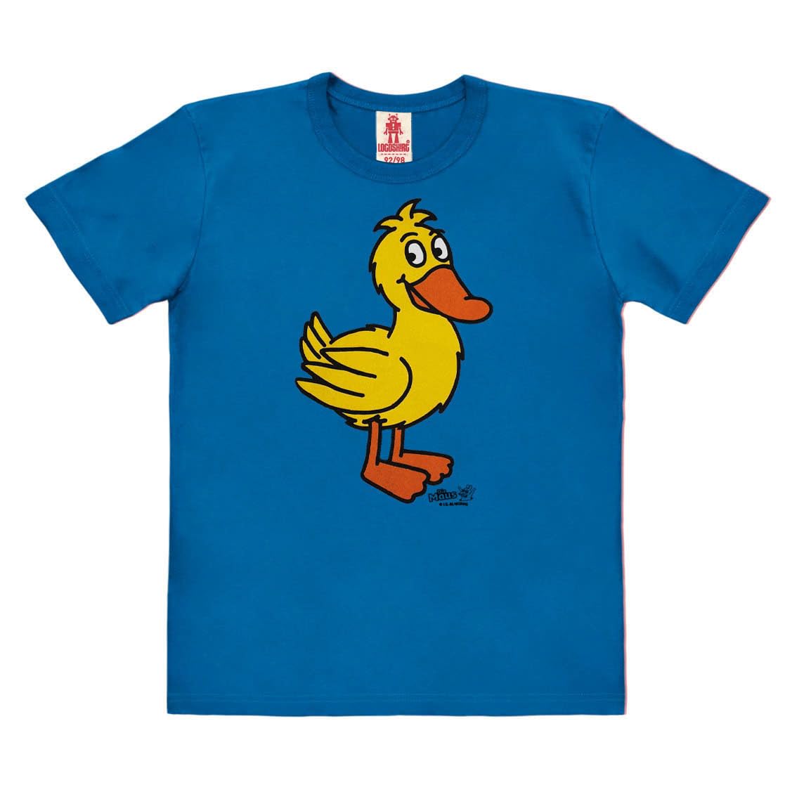 LOGOSHIRT T-Shirt Die Sendung mit der Maus, Mädchen, Gr. 152, blau, Bio Baumwolle