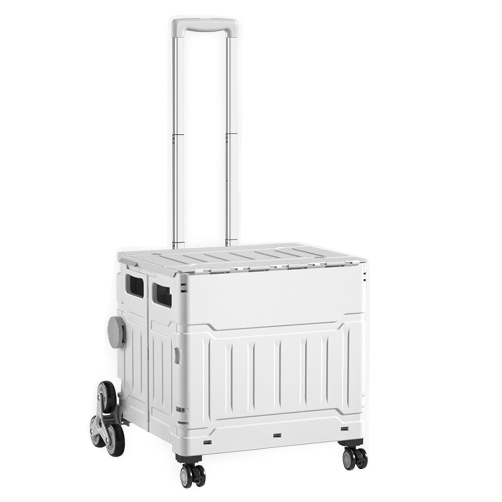 Nucelit Ergonomic Handle Small Household Cart Space Saving Hand Pushing Shopping Cart with Practical Camping Trolley Portable